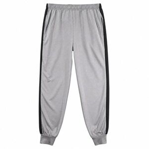 Game Time Jogger Pants Athletic Mesh Panel Medium Gray Black Track Sweatpants